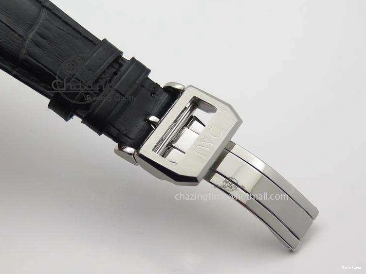 MIROTIME 0309 UrbanStyle Portuguese Tourbillon Power Reserve Moonphase SS White Dial On Black Leather Strap 7318